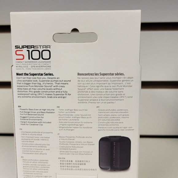 Monster SuperStar S100 Waterproof Wireless Bluetooth Speaker - Picture 3 of 5